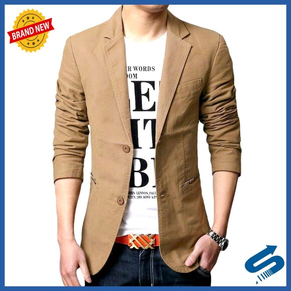 Slim Fit Blazer Sport Coat Lightweight Formal Business Casual Jacket